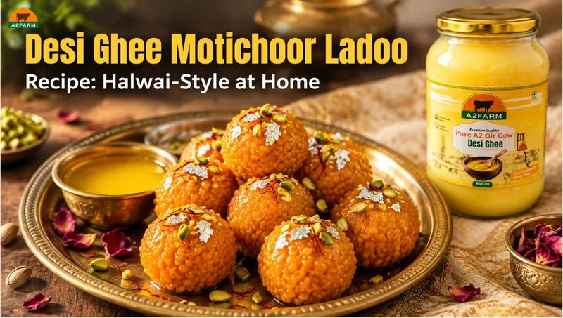 Desi Ghee Motichoor Ladoo Recipe: Halwai-Style at Home