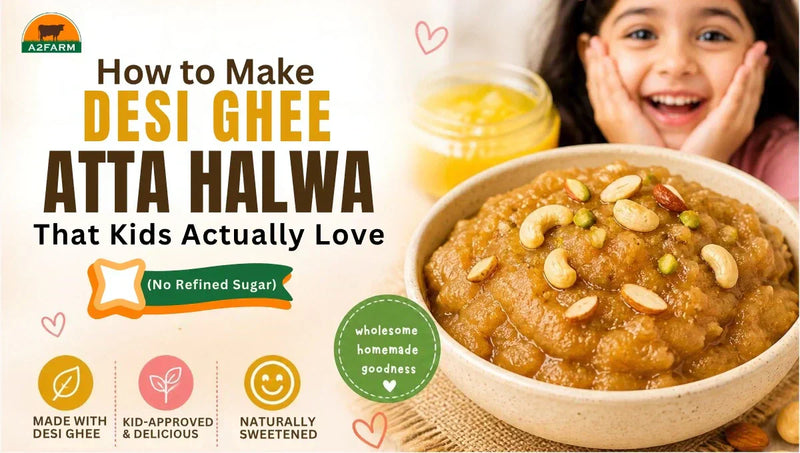 How to Make Desi Ghee Atta Halwa That Kids Actually Love (No Refined Sugar)
