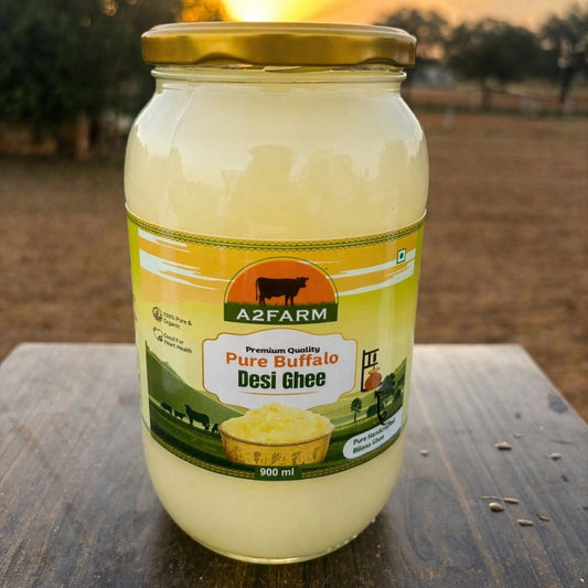 Pure Desi Buffalo Ghee | Hand-Churned by Bilona Method | 450ml & 900ml