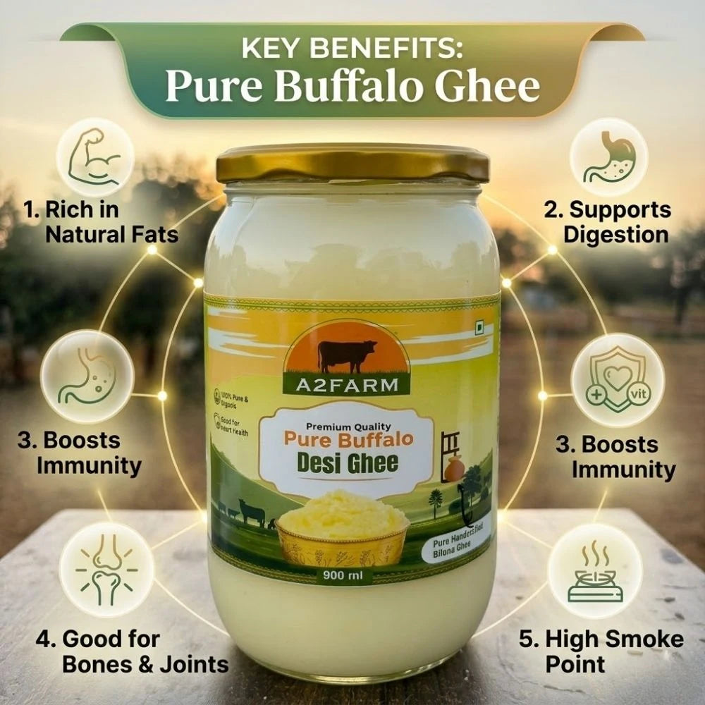 Pure Desi Buffalo Ghee | Hand-Churned by Bilona Method