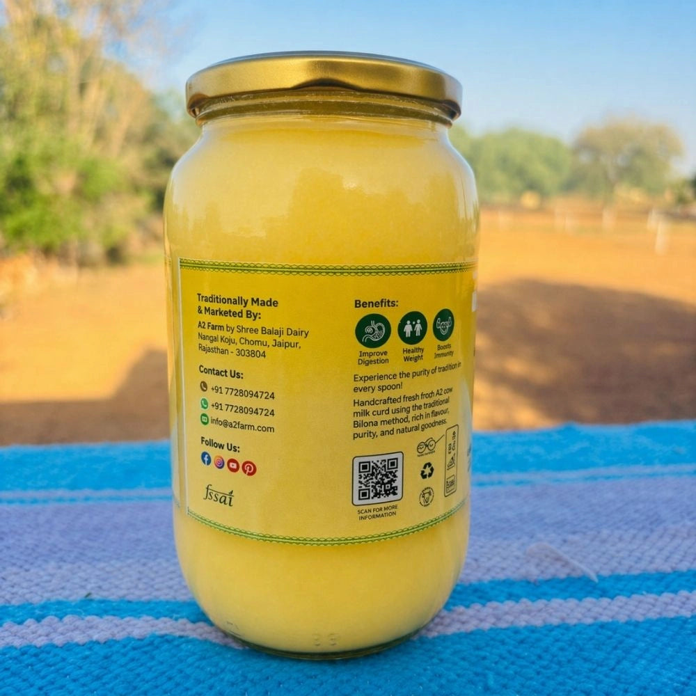 Pure A2 Gir Cow Desi Ghee | Hand-Churned by Bilona Method