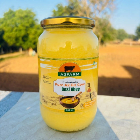 Pure A2 Gir Cow Desi Ghee | Hand-Churned by Bilona Method | 450ml & 900ml
